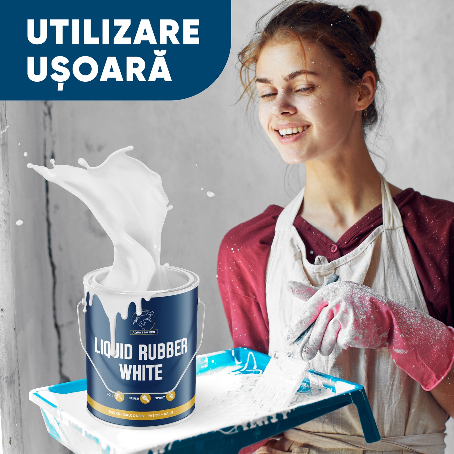 AQUA SEAL PRO – CAUCIUC LICHID IMPERMEABIL (ALB & TRANSPARENT)