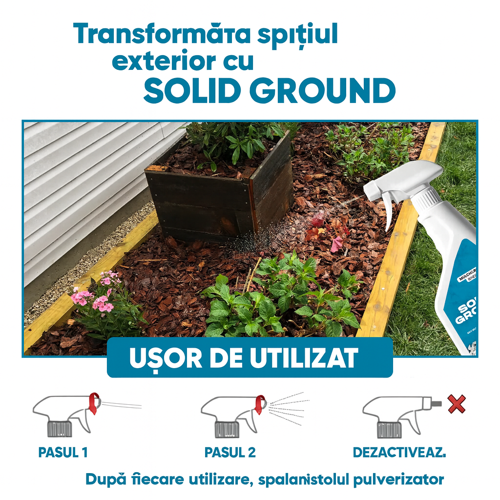 SOLID GROUND – Adeziv pentru pietriș pentru amenajarea curții cu pulverizator – 750 ml