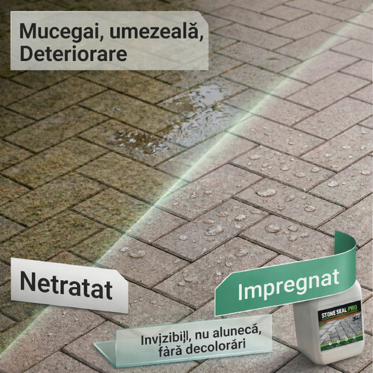 STONE SEAL PRO – 2 în 1 impregnare și protecție hidrofugă | Împotriva algelor, mușchiului, lichenilor și ciupercilor