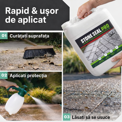 STONE SEAL PRO – 2 în 1 impregnare și protecție hidrofugă | Împotriva algelor, mușchiului, lichenilor și ciupercilor