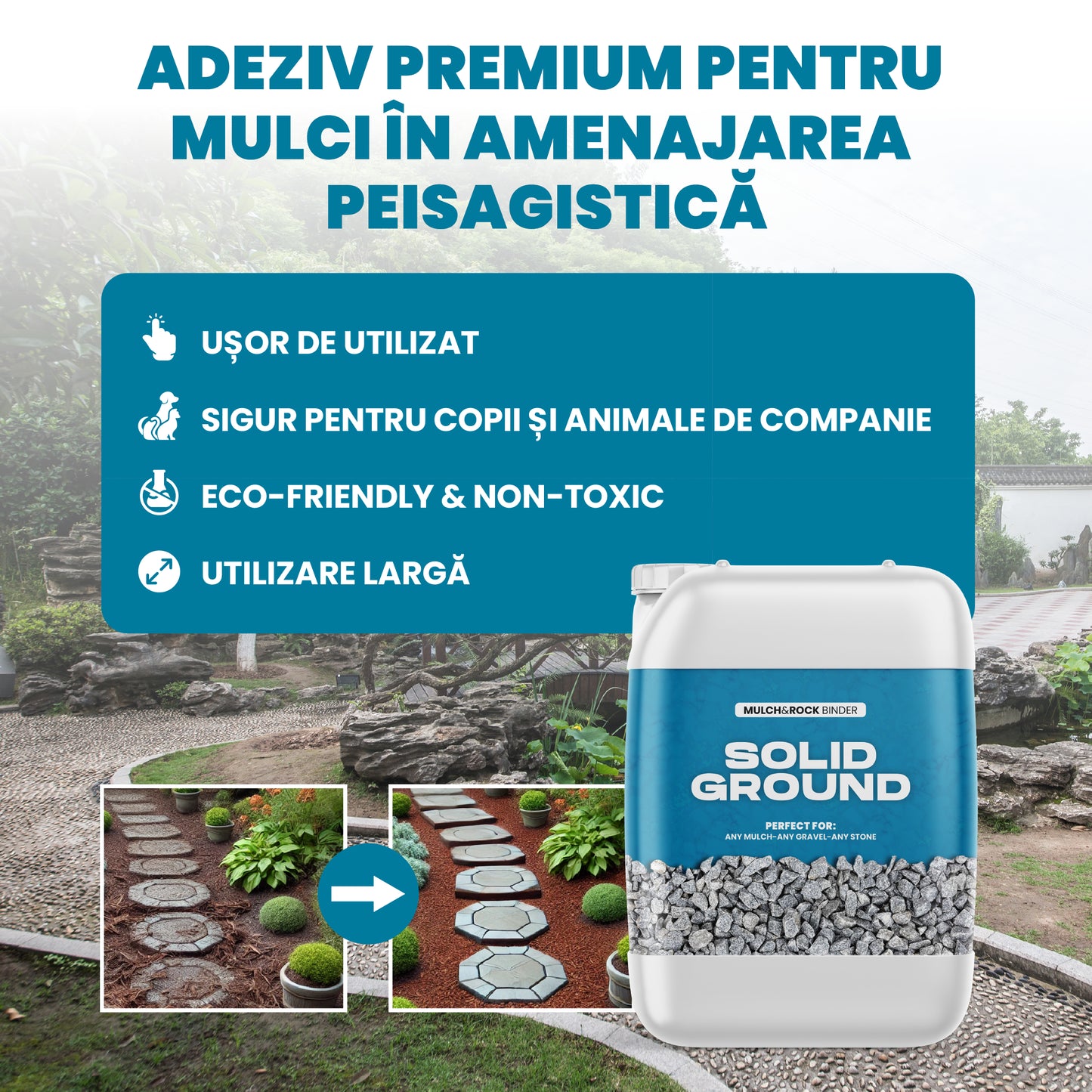 SOLID GROUND – Lipici pentru pietre pentru amenajarea curții